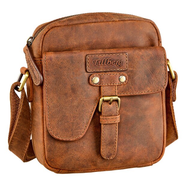 Tillberg Herren Hunter Ledertasche Umh&auml;ngetasche kleine Vintage Messenger Bag  f&uuml;r 9.7 Zoll iPad Schultertasche f&uuml;r M&auml;nner und Frauen Walnut braun