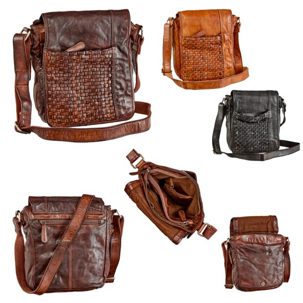 Real leather hand bag, shoulder bag