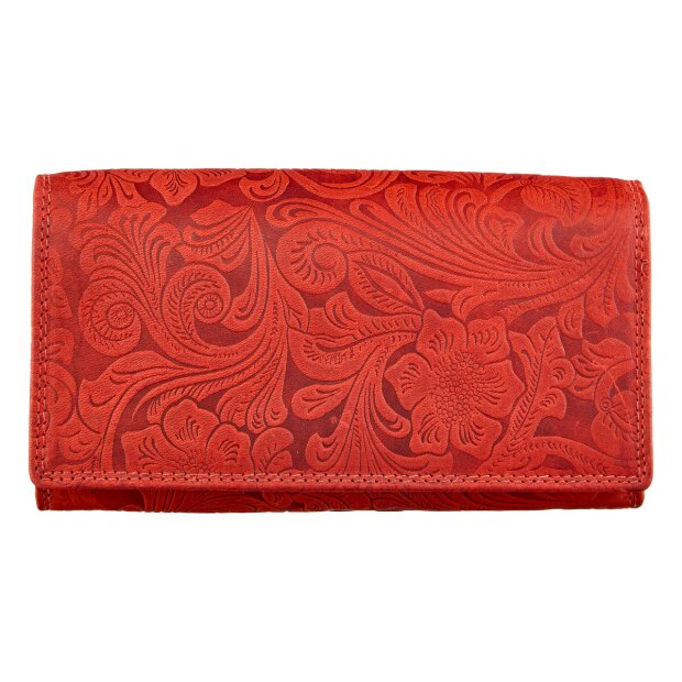 Leather wallet, real leather, Tillberg Red