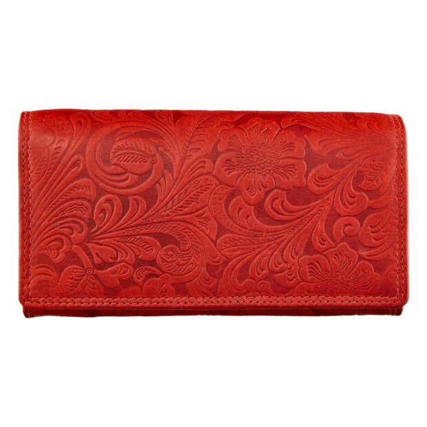 Leather wallet, real leather, Tillberg Red