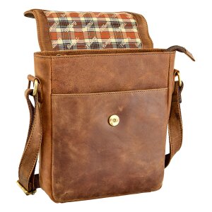 Tillberg shoulder bag medium for men and women in vintage buffalo Hunter leather Tan