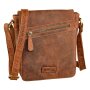 Tillberg shoulder bag medium-sized with zipper for men in genuine leather Tan