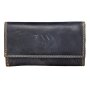 Leather wallet, real leather, Tillberg Navy Blue