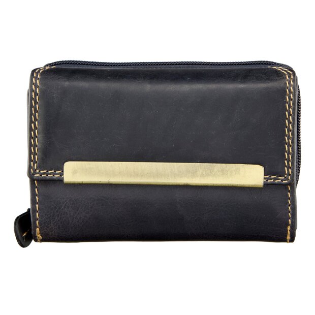 Wallet made from real leather for women and men, Tillberg Navy Blue