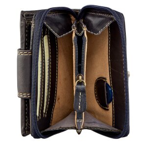 Wallet made from real leather for women and men, Tillberg Navy Blue