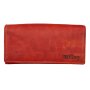 Wallet made from real leather Red