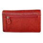 Wallet made from real leather Red