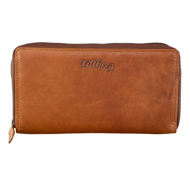 Wallet made from real leather Tan