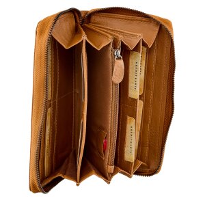 Wallet made from real leather Tan