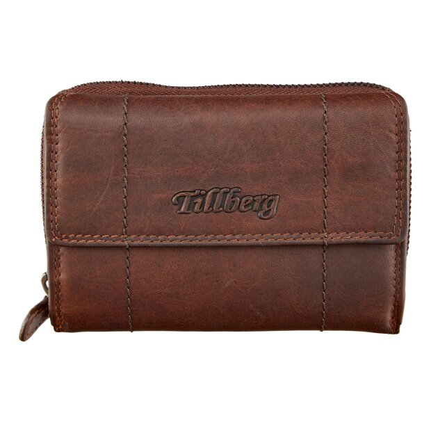 Wallet made from real leather Cognac