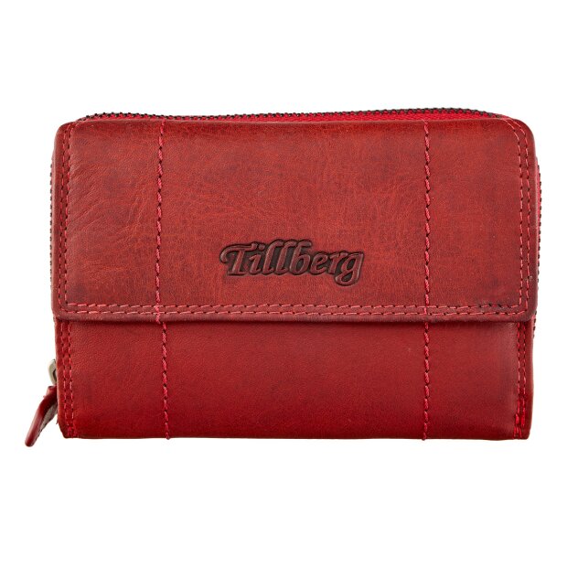 Wallet made from real leather Red