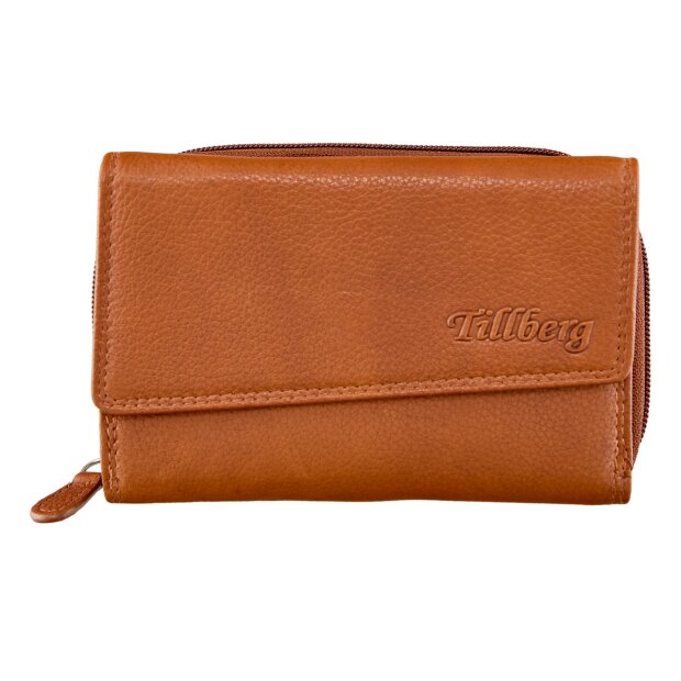 Wallet made from real leather Tan