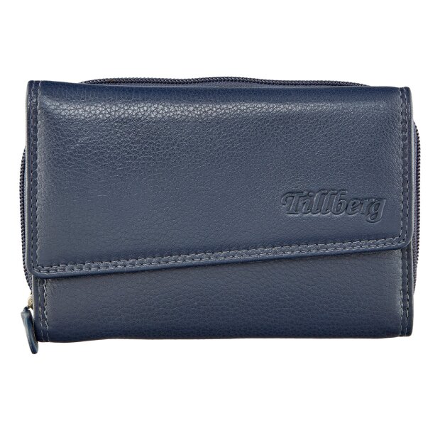 Wallet made from real leather Navy Blue