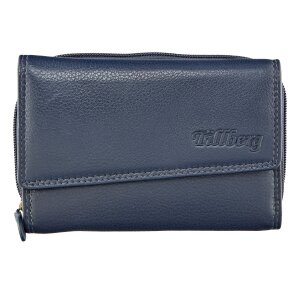 Wallet made from real leather Navy Blue