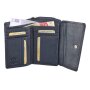 Wallet made from real leather Navy Blue