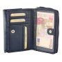 Wallet made from real leather Navy Blue