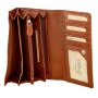 Wallet made from real leather Tan