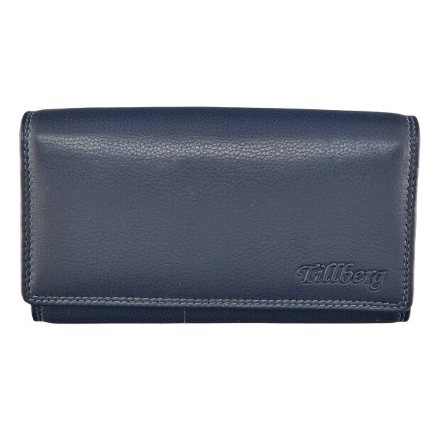 Wallet made from real leather Navy Blue