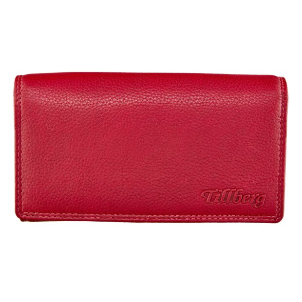 Wallet made from real leather Red