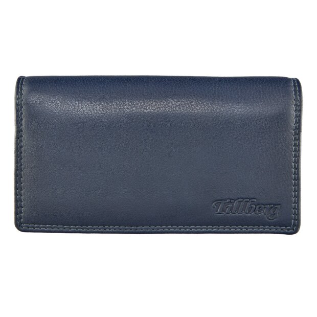 Wallet made from real leather Navy Blue