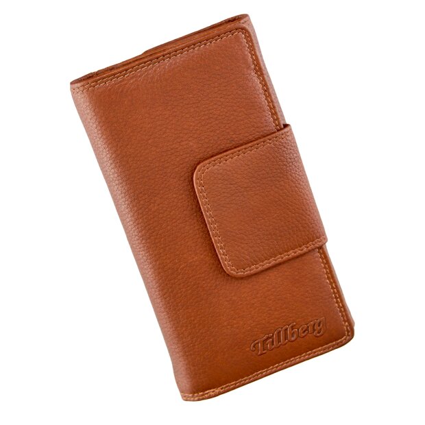 Wallet made from real leather Tan