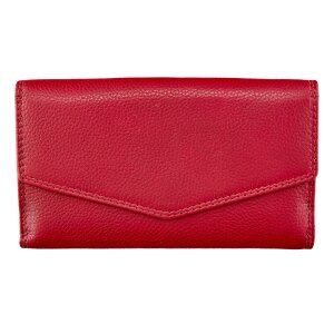 Wallet made from real leather Red