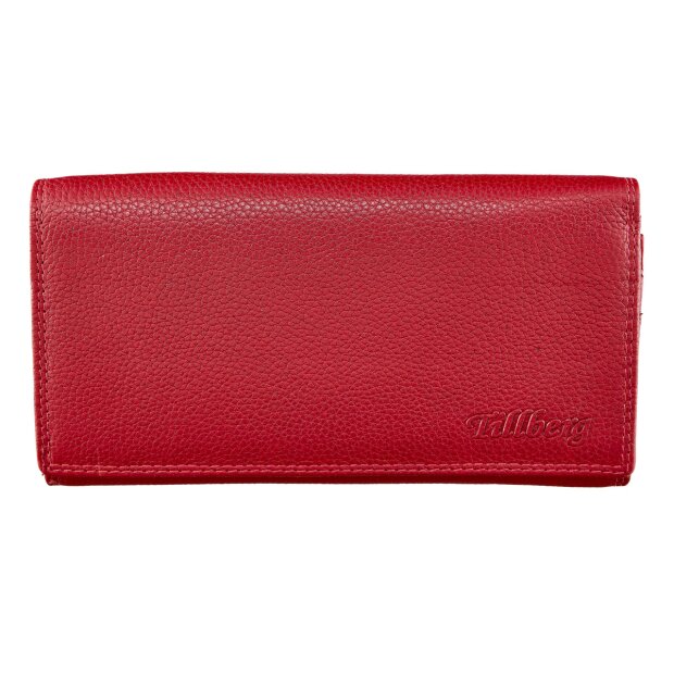 Wallet made from real leather Red