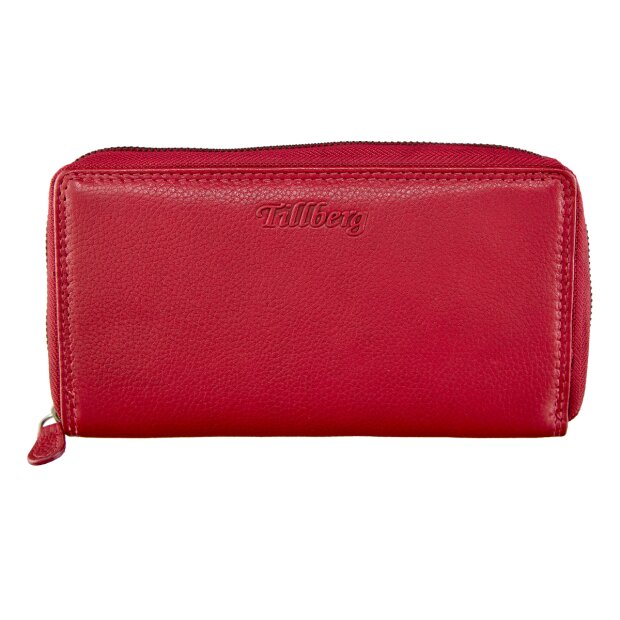 Wallet made from real leather Red