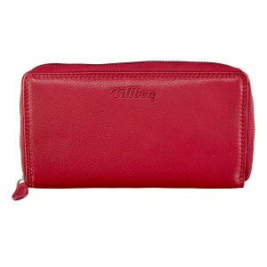 Wallet made from real leather Red