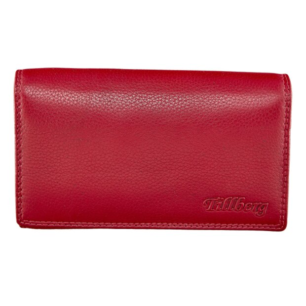 Waiters wallet made from real leather Red