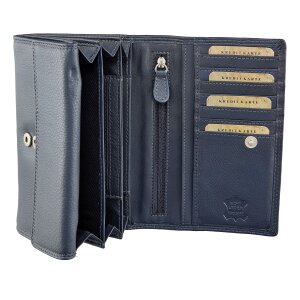 Waiters wallet made from real leather Navy Blue