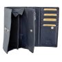 Waiters wallet made from real leather Navy Blue