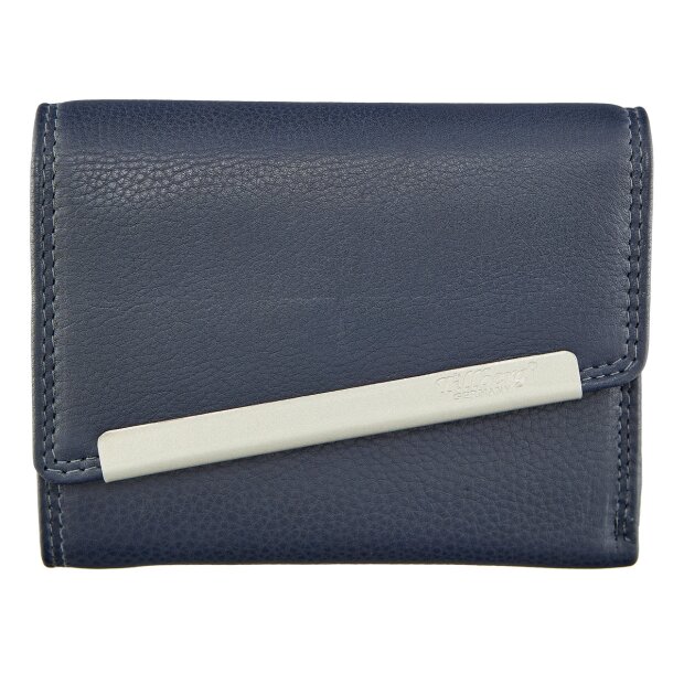 Wallet made from real leather Navy Blue