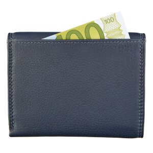 Wallet made from real leather Navy Blue