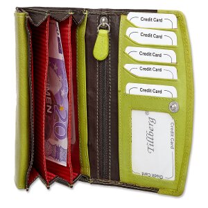 Tillberg Damen Portemonnaie Geldb&ouml;rse Portmonee aus echtem Leder 9,5x16x2,5 cm